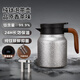 XVVMI純鈦保溫壺家用燜茶壺茶水分離杯抗菌養生車(chē)載燜茶杯暖水壺養生壺辦公室大容量熱水壺雙十一送禮 本色【木紋手柄溫顯款+獨立茶倉】 1L