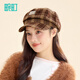 畹町帽子女八角帽女貝雷帽女天使星月系列百搭畫(huà)家帽 格紋主義