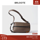 巴魯特（Brloote）男士PU皮斜挎包耐磨撞色簡(jiǎn)約手提單肩包秋冬 卡其
