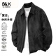 班尼路（Baleno）S&K系列男士春秋季新款夾克美式新款百搭寬松潮流休閑外套夾克男 黑色 XL 【145-165斤】