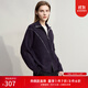 AMII【韓版休閑】韓版休閑雙開(kāi)拉鏈高領(lǐng)長(cháng)袖針織外套秋冬外套毛衣 藏青色 165/88A/L 均碼