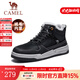 駱駝（CAMEL）官方店會(huì )員 秋冬季男鞋高幫板鞋子保暖加絨棉鞋 GE122W7691M 黑色(絨毛) 44