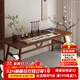 樂(lè )造實(shí)木書(shū)法桌家用書(shū)畫(huà)桌書(shū)桌毛筆字桌新中式辦公桌電腦桌簡(jiǎn)易國學(xué)桌 【單桌】胡桃色120*60*74CM