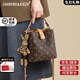 CHARFMX&KIEZH輕奢CK包包女包水桶包新款女士斜挎單肩包大容量情情人節生日禮物 咖色【送女友送老婆送媽媽】