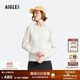 AIGLE艾高衛衣戶(hù)外運動(dòng)保暖經(jīng)典圓領(lǐng)女士上衣 鴿子奶白 BH672 40 (170/92A)