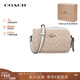 蔻馳（COACH）【品牌直供】女包便攜單肩斜挎包小包相機包禮物女 奶茶拼白色CY752 IMXDM