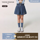 Teenie Weenie Kids小熊童裝25年款新款女童薄款純棉花苞牛仔短褲 藍色花灰 110 cm