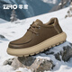 零度男鞋時(shí)尚百搭秋季新款復古加絨保暖皮鞋子男士運動(dòng)休閑鞋 卡其 41
