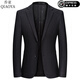 喬亞意大利輕奢潮牌羊毛西服男秋冬新款中青年商務(wù)休閑西裝外套男 8885-黑色【免燙抗皺】 XL 180碼/50【建議140-155斤】