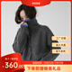 優(yōu)衣羊毛衫秋冬新款女翻領(lǐng)外搭純色韓版毛衣外套顯瘦羊毛開(kāi)衫毛衣 灰色 TY-281 M TY-281