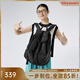 美洋（MEIYANG）牛津學(xué)院雙肩包 簡(jiǎn)約大容量抽繩尼龍立體背包時(shí)尚新款休閑旅行包 黑色 F(均碼)