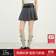 范思藍恩范思藍恩時(shí)尚少女感百褶高腰短裙2025春季新款半身裙11056 灰色 S