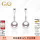 GiO珠寶 Akoya海水珍珠耳釘18K金耳飾耳墜生日禮物送老婆 18K金 珍珠8.5-9mm