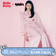 野獸派家居（tbh）三麗鷗Hello Kitty天絲棉家居服套裝四季可外穿條紋軟棉棉睡衣女 天絲棉長(cháng)款家居服套裝 粉紅條紋 M