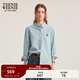 Teenie Weenie小熊女裝襯衫2025秋季新款時(shí)尚舒適寬松刺繡牛仔上衣 淺藍色 S