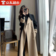 LZJV赫本風(fēng)毛呢外套女長(cháng)款2025冬季新款高級感氣質(zhì)顯瘦撞色呢子大衣女 拼色大衣 M （普通快遞）