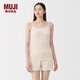 無(wú)印良品（MUJI）女式棉絲絨帶罩杯吊帶衫女士背心女款帶胸墊25年秋季FCA88C5A 象牙色 L （165/88A）