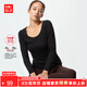 優(yōu)衣庫【驚喜價(jià)】女裝HEATTECH棉混紡U領(lǐng)T恤478963 480281 478963/09黑色 M