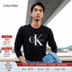 Calvin KleinJeans25秋季新款男女情侶中性休閑ck印花打底衫圓領(lǐng)長(cháng)袖T恤上衣