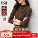 歐莎（OSA）半高領(lǐng)雙面德絨打底衫T恤女秋冬2025年新款保暖內搭上衣大碼 咖色A L