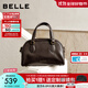 百麗包包女25商場(chǎng)同款頭層牛皮美拉德風(fēng)單肩斜挎波士頓包BL861DX5 啡色【牛皮款】 F