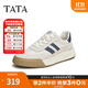 他她（TATA）男士阿甘男鞋復古德訓鞋男運動(dòng)休閑鞋厚底板鞋小白鞋PCB01AM5 QDR01AM4米/灰/藍 41