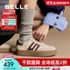 百麗（Belle）張凌赫同款板栗復古德訓鞋女商場(chǎng)同款運動(dòng)舒適休閑鞋A6N4DAM6預售 米白/棕 38
