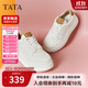 他她孫樂(lè )言同款TATA女鞋小白鯨鞋子厚底增高百搭透氣板鞋 CM5白/棕 37