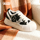TTKJ時(shí)尚笑臉星星鞋女鞋2026春季新款厚底增高大頭鞋百搭運動(dòng)休閑板鞋