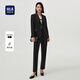 海瀾之家（HLA）西服套裝款春秋職業(yè)商務(wù)西裝套裝女 黑色Y6（西服+西褲） L 165/88A 建議115-130斤