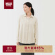 無(wú)印良品（MUJI）女式 法蘭絨 襯衫領(lǐng)長(cháng)袖襯衫  象牙色 S