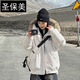 圣保美派克服羽絨棉服女冬季2025新款寬松加厚保暖棉衣短款工裝外套棉襖 白色 S 碼