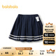 巴拉巴拉童裝兒童裙子短裙女童學(xué)院風(fēng)百褶裙夏季裙褲時(shí)尚百搭褲子 深藍80821 120 cm