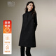 晚白【新品】亮閃閃小香風(fēng)裙子冬款氣質(zhì)名媛風(fēng)毛呢無(wú)袖小個(gè)子連衣裙 黑色 XL