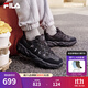 斐樂（FILA）官方松餅鞋男鞋老爹鞋運動鞋2025秋季新款鞋子厚底休閑鞋 黑-BK 42