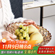 格娜斯 水果盤(pán)玻璃家用客廳茶幾歐式輕奢風(fēng)網(wǎng)紅高檔零食擺放盤(pán)大容量