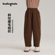 布丁哈魯女童寬松梭織蘿卜褲冬季新品中大童簡(jiǎn)約時(shí)尚休閑褲兒童百搭褲子潮