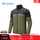Columbia哥倫比亞戶(hù)外男子簡(jiǎn)約立領(lǐng)時(shí)尚外套保暖舒適抓絨衣AE0560 397 軍綠色拼鯊魚(yú)黑 M(175/96A)
