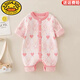 G.duck小黃鴨嬰兒針織連體衣春秋女寶寶公主風(fēng)毛衣哈衣長(cháng)袖爬爬服外出服 【粉色小兔】連體衣 80cm 80 碼【建議9-12個(gè)月】