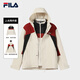 FILA 斐樂(lè )官方男士梭織兩件套2026春季新款時(shí)尚休閑拼色連帽外套 杏仁卡其-BG M 170/92A/M