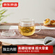 京東京造 玻璃杯 雙層玻璃茶水分離耐高溫泡茶水杯子大容量500ml