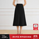 范思藍恩高腰氣質(zhì)分割設計中長(cháng)裙子女魚(yú)尾包臀顯瘦半身裙11074 黑色 L
