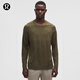 lululemon丨Metal Vent Tech 男士運動(dòng)長(cháng)袖 T 恤 LM3FYVS 高地橄欖綠/橄欖綠棕 M