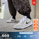耐克女子輕便平底運動(dòng)鞋冬季膠底板鞋低幫NIKE DUNK LOW HV1800 101白/塵光子色/白/金屬銀/煤黑 40.5