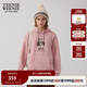 Teenie Weenie小熊女裝連帽衛衣冬季時(shí)尚簡(jiǎn)約休閑美式粉色上衣外套 粉色 L (170)