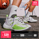 adidas「異爆」XENOBURST緩震回彈團隊款實(shí)戰籃球鞋男阿迪達斯 白色/綠熒光/灰色   42