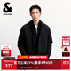 杰克·瓊斯（JACK&JONES）25年男裝秋季夾克男士拉鏈翻領(lǐng)短款外套男黑色針織休閑長(cháng)袖上衣 E43純黑色 M （175）