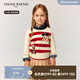 Teenie WeenieKids小熊童裝25年新款秋冬男女寶寶可愛(ài)條紋套頭毛衣 紅色 100 cm