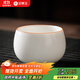 金鑲玉茶杯主人杯 茶具白陶瓷汝窯可養開(kāi)片送禮品物盒  白汝羅漢杯