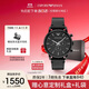 安普里奧·阿瑪尼（Emporio Armani）手表男士黑武士系列 曜黑皮帶休閑石英表生日禮物AR1918